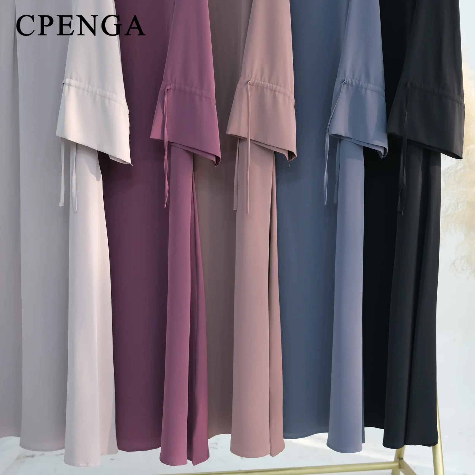 Ramadan Arab Muslim Women Modest Dress Elegant Dubai Plain Abaya Islamic Church Clothing Loose Solid Gown 250326