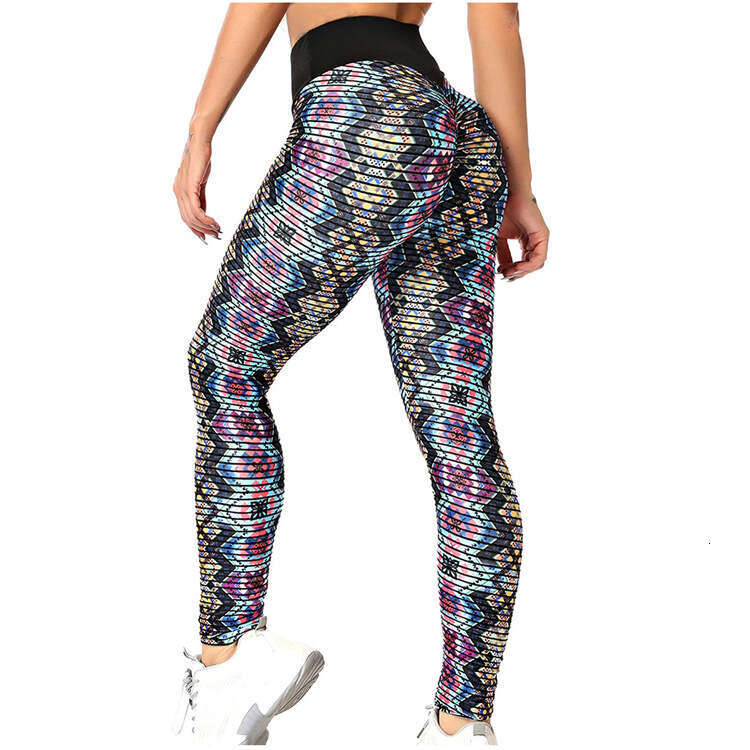 Women Yoga Pants Digital Printing Waist And High Elasticity Sports Running Fitness Yoga Underpants YJ