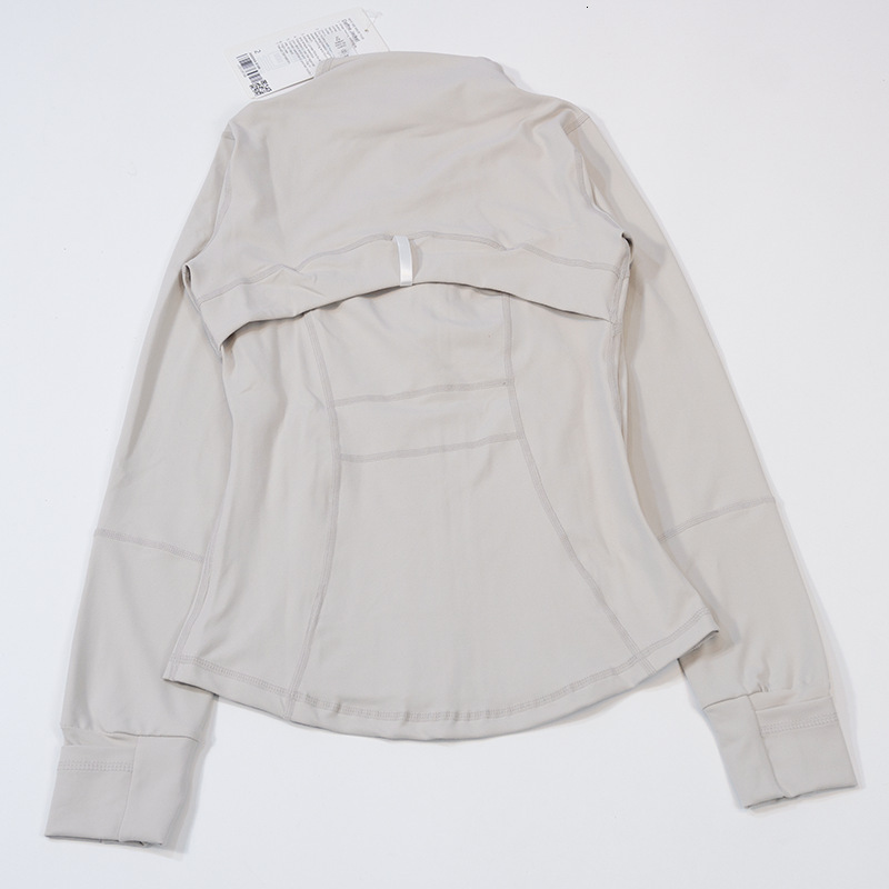 Yoga Women Sports Jacket Cardigan Stand Up Collar Zipper Tight Jogging Long Sleeved Top Slimming Waist Cinching Breathable