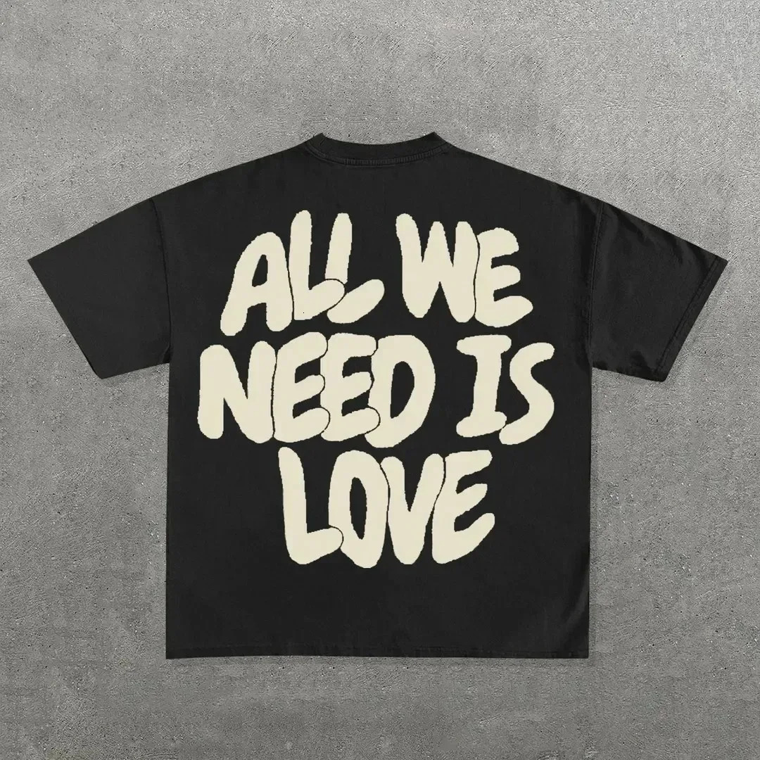 Street clothing Y2k Tshirt mens Harajuku hiphop graphic print oversized pure cotton round neck TShirt Gothic short sleeved top 2024 250326