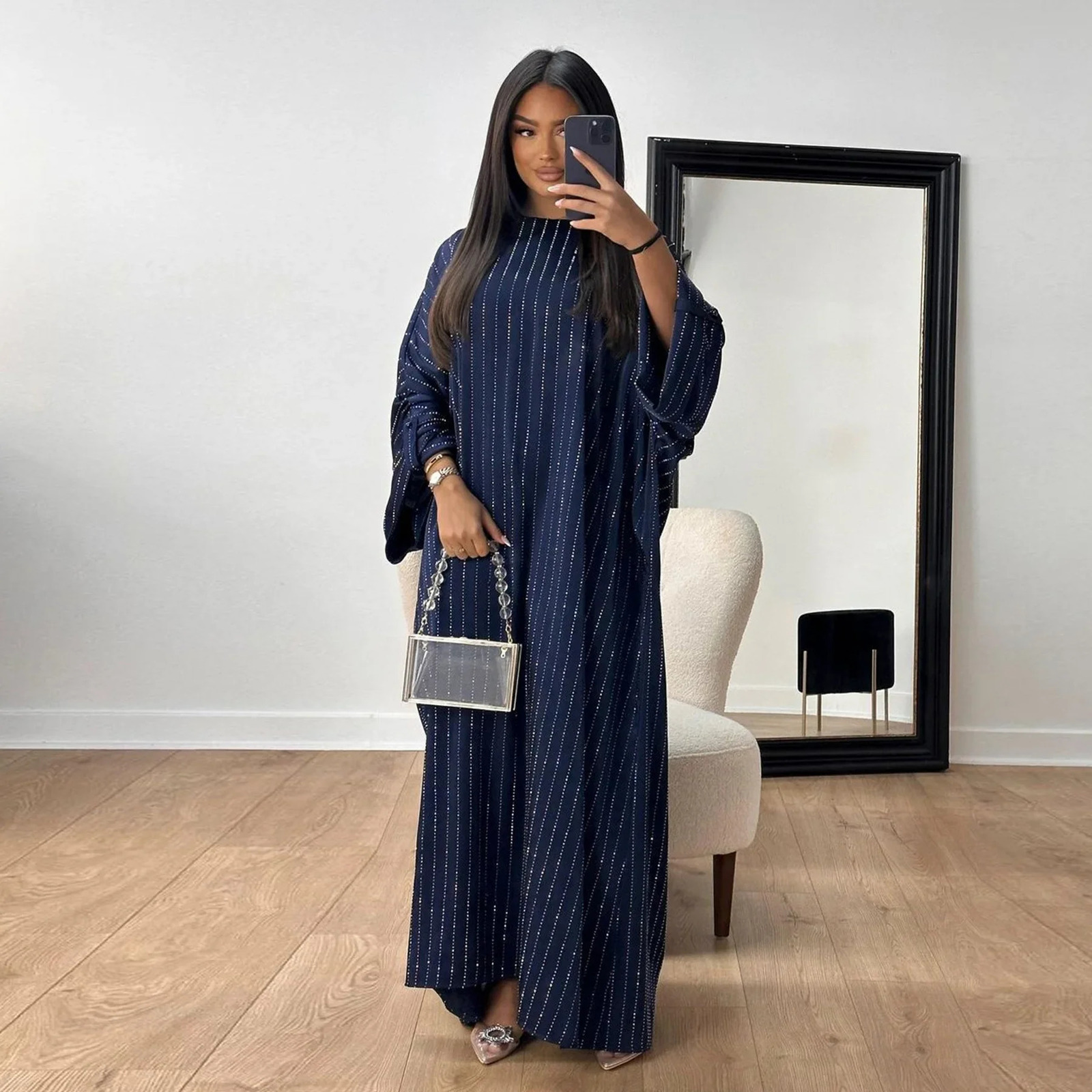 y Dubai Abaya Muslim Womens Clothing Eid al Fitr Saudi Arabia Party Jarabiya Islamic Humility Long Gown 250326