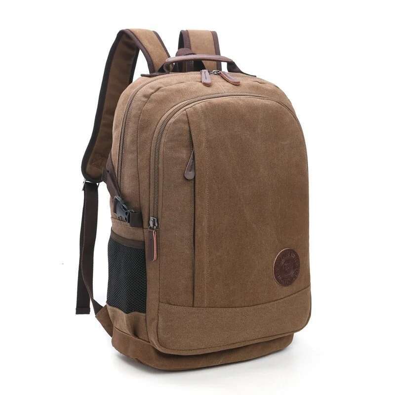 Tilorraine New Wear-Resistant Washable Canvas Men Backpack Unisex Leisure Large Capacity Multi-Function Shoulder Computer Bag