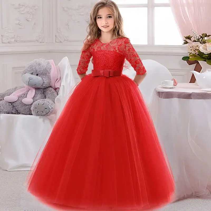 Childrens Princess Girls Par Wear Childrens Christmas Dress Girls Birthday Dress Girls Wedding Banquet Dress 3-14 Years Old W250326