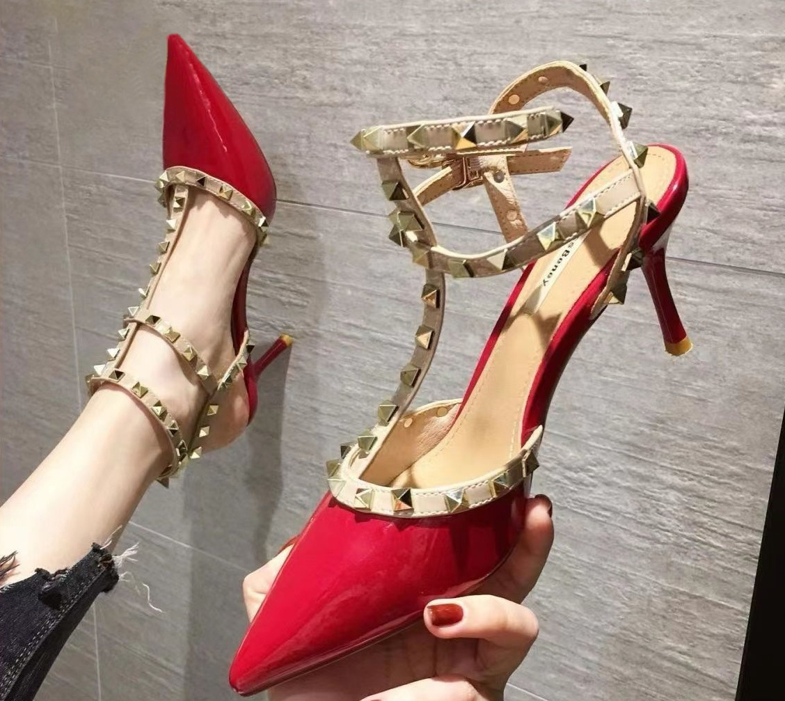 Designer shoes free shipping women high heels black red white apricot antislip breathable comfortable indoor casual shoe Classics