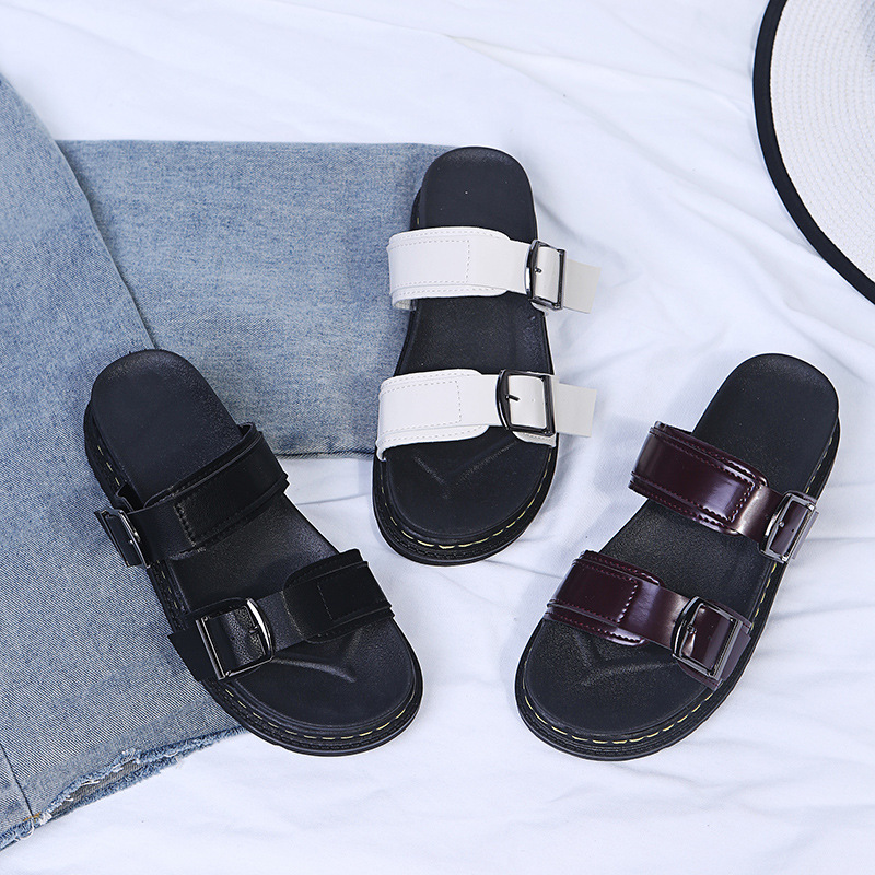 free shipping designer sandals dr martene women womens slippers leather slides white brown red black outdoor casual shoe trainers sneakers
