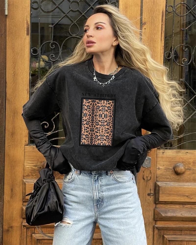 Blessyuki highquality acid washed printed Tshirt for women plus size retro street style mineral girls y top Y2k 250326