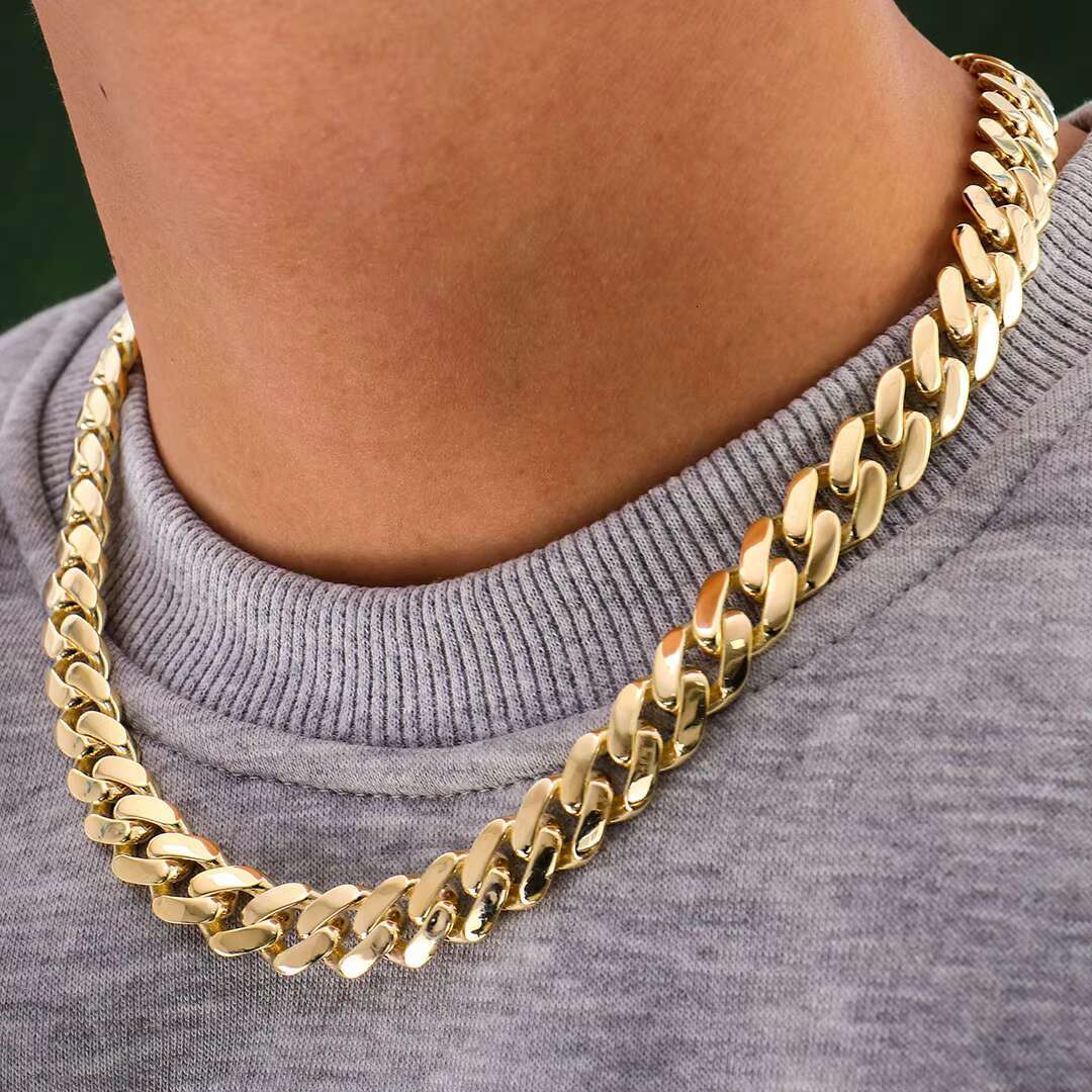 Custom Wholesale Price Cuban Link Chain Hip Hop Chain Mens Hip-hop Necklace DEF Vvs Moissanite Cuban Link Chain for Men