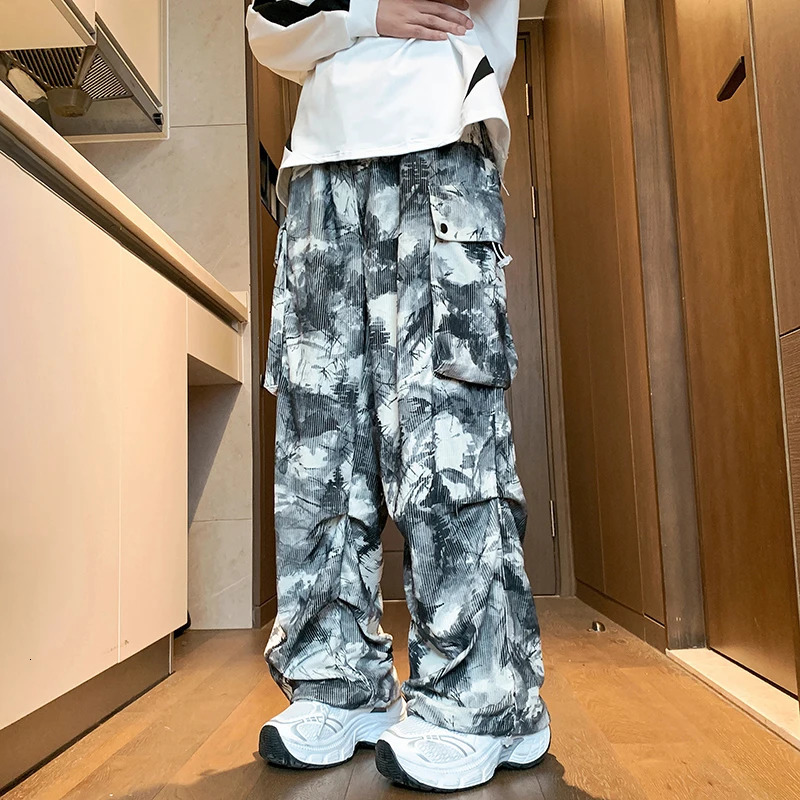 Mens workwear pants loose fit casual Trouser American style streetwear Spring and Autumn Baggy Hosen Jogger mens Korean 250327