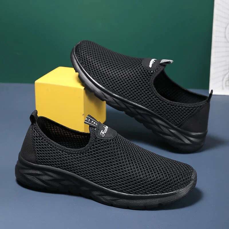 YRZL Men's Slip on Sneakers Lightweight Breathable Air Mesh Casual Soft Sole Comfortable Walking Sports Shoes for Men
