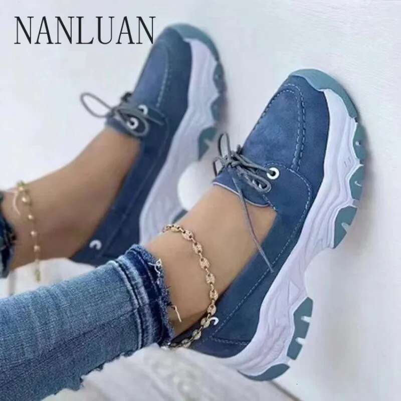 Boutique Classic casual autumn new solid color high quality women's comfortable thick sole trendy shoes