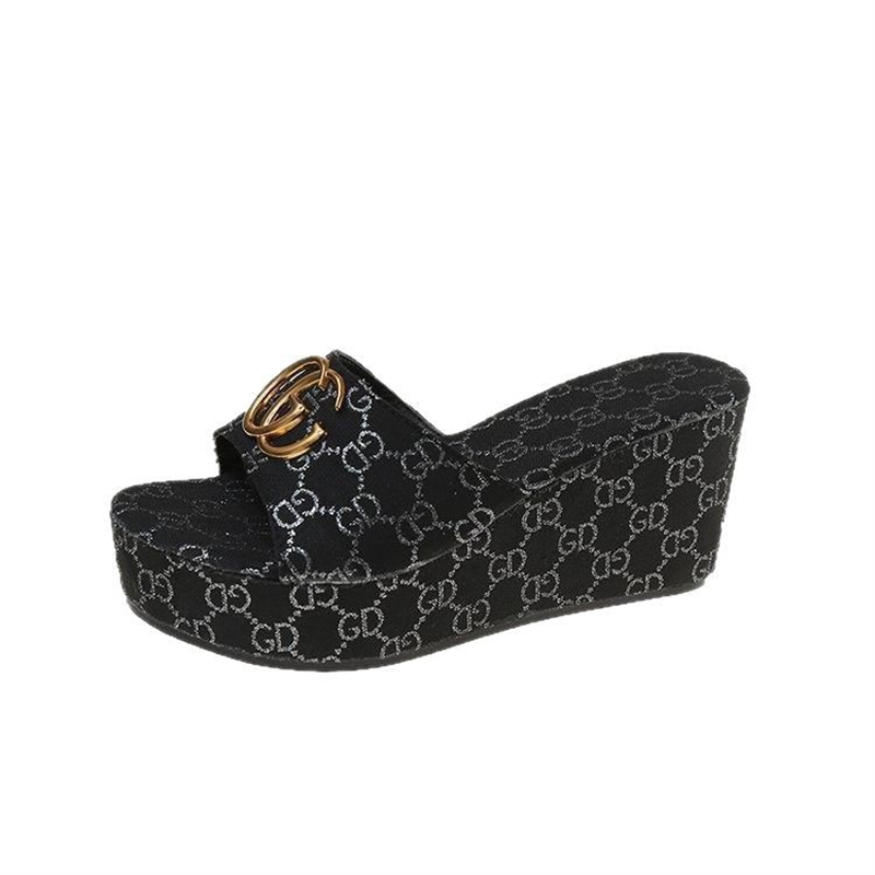 hot free shipping designer Slippers new summer casual classic outdoor Fashion high woman Scuffs