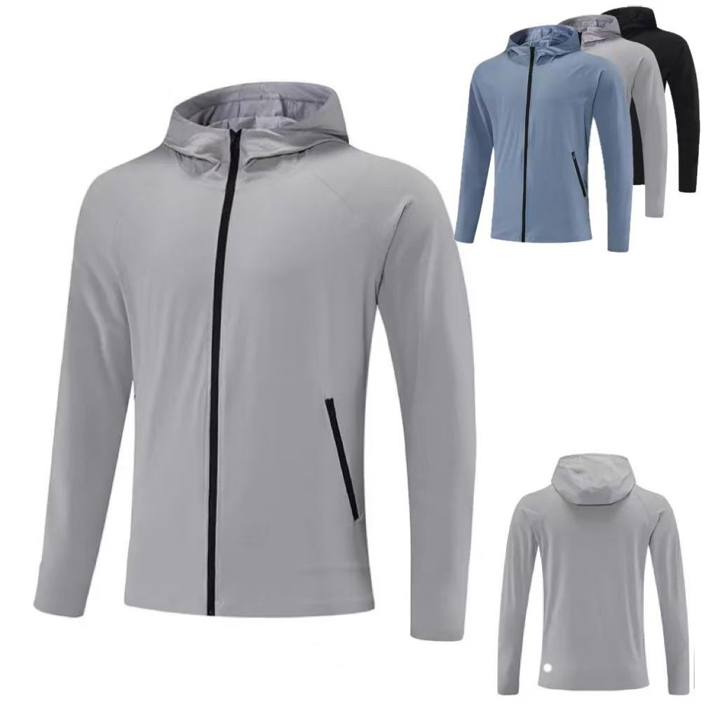top Men Sport Zipper Hooded Jacket Casual Brethable Outdoor Jogger Outfit Hiking Cardigan Material Outwear