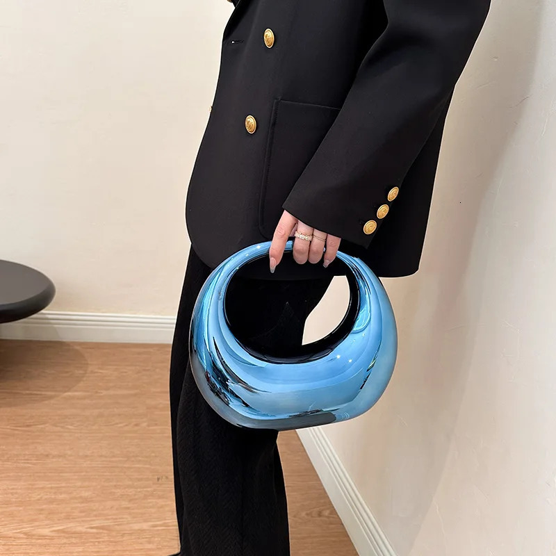 MOODS Gold Evening Dress Womens Handbag PVC Wrist Bag Dinner Party Wedding Round Handle Clutch Wallet y ner 250326