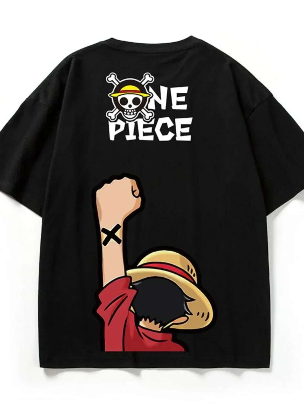 One Piece Luffy Summer 100% Cotton Y2K Outdoor Leisure Parent-child Tops Street Children's Fashion T-shirt