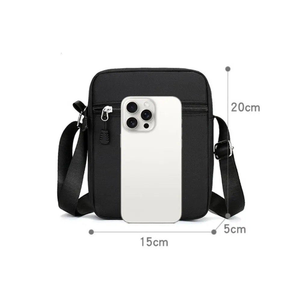 Oxford Shoulder Bag Durable Mini Black Phone Mens Waist 250326