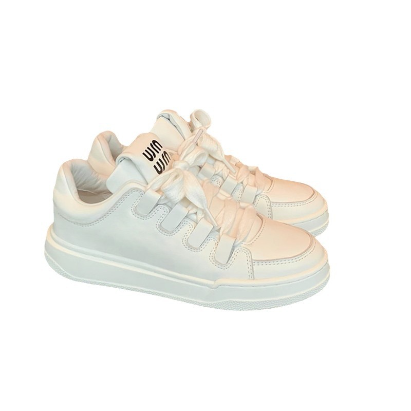 Designer casual shoes Thick soled white women's new spring sneaker woman single shoes fashion all match lace up sneaker for ladies 35-40