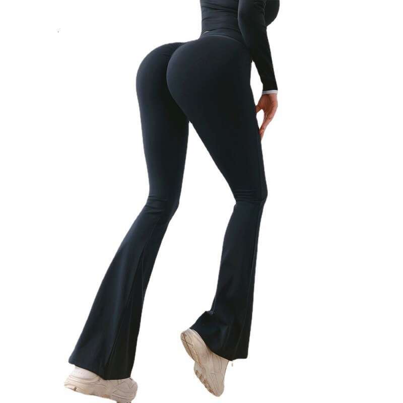 Women Yoga Pants New Peach Hip Fitness Pants For Women Yoga High Waist Tight Wide Leg Flared Pants Quick Drying Running Exercise Can Be Wearing Extern