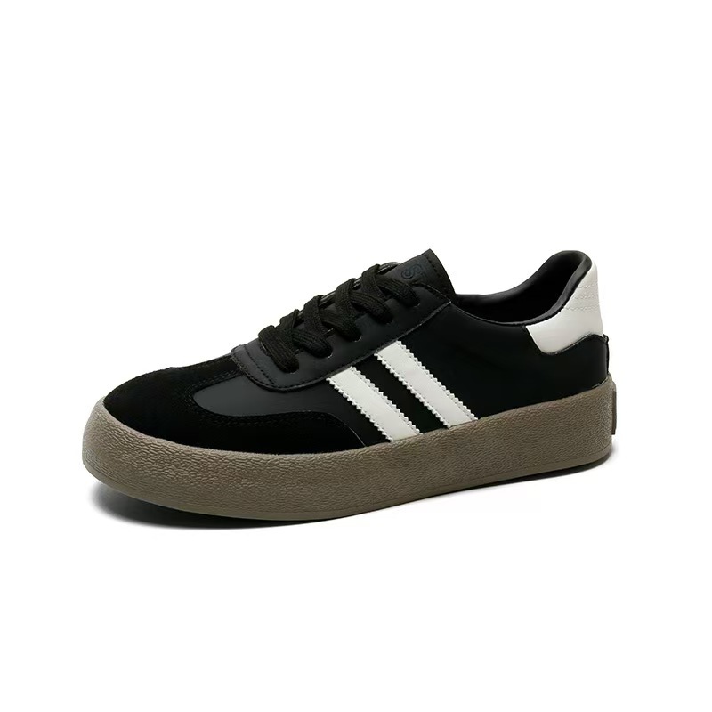 Free shipping new casual shoes men sports shoes thick sole retro fashion trend flat shoes black white