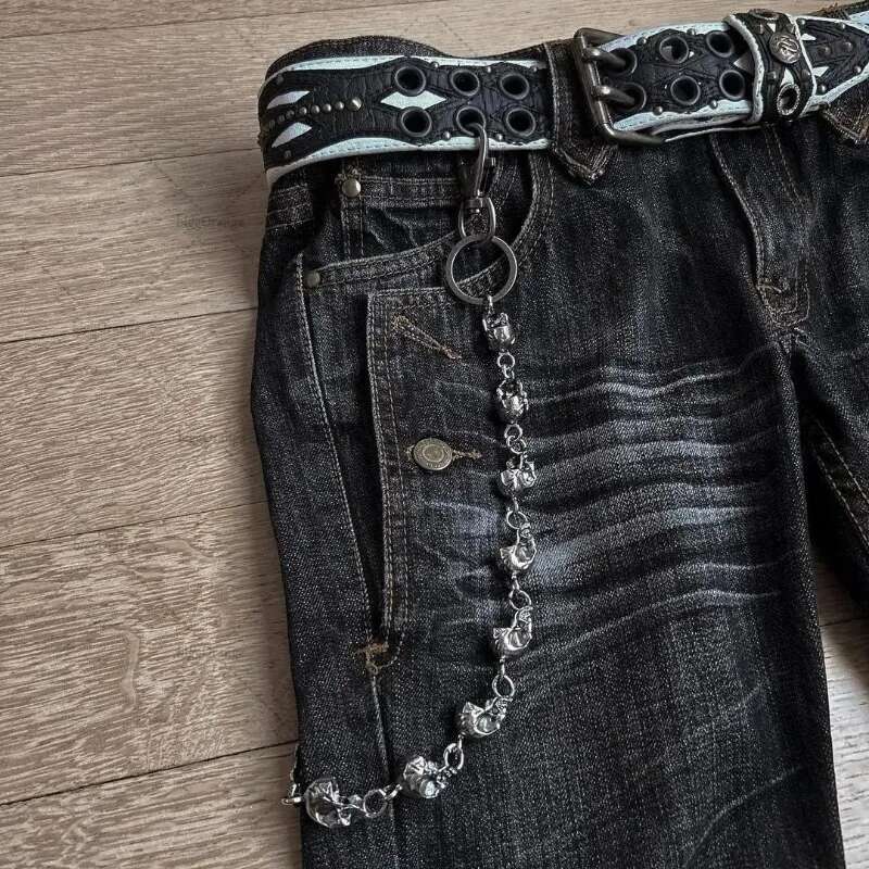 Street Hip-Hop Fashion Slim Clothing American Retro Haruku Y2k Casual Versatile Jeans Or-Mopping Pants Women