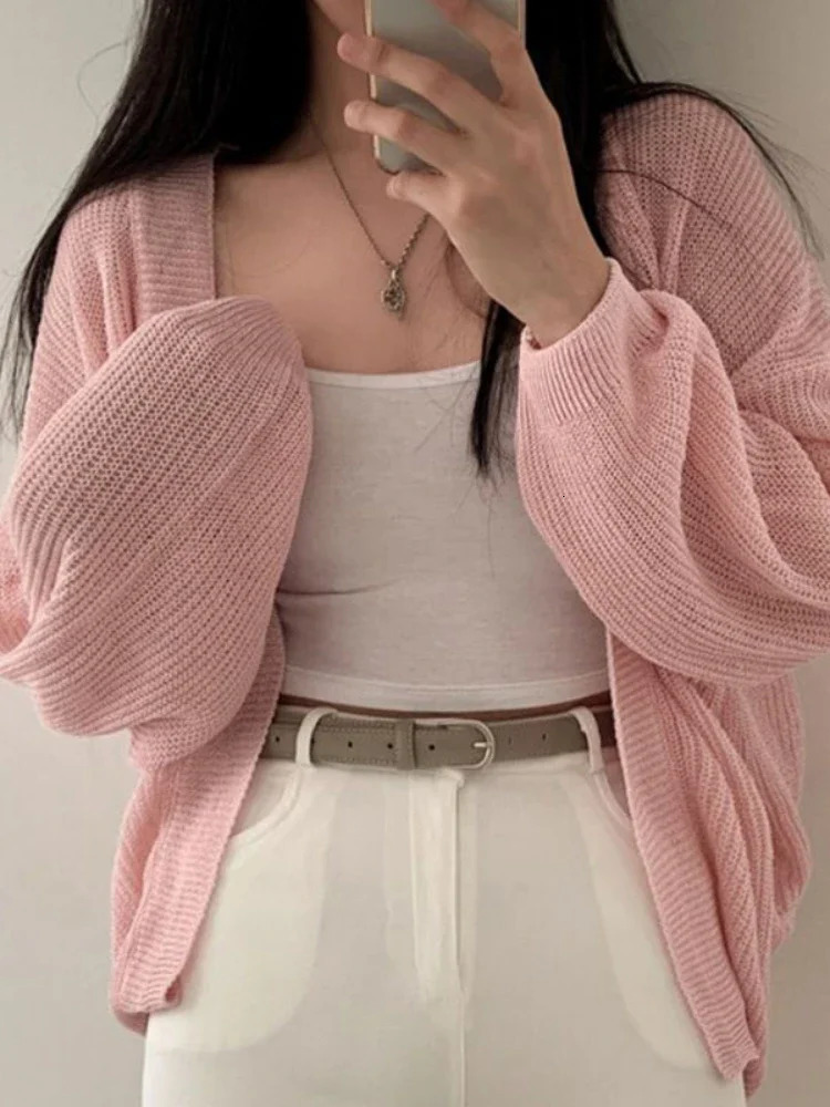 Thin White Cardigan Summer Womens Sunscreen Lace Knitted Top Casual Long Sleeve 250326