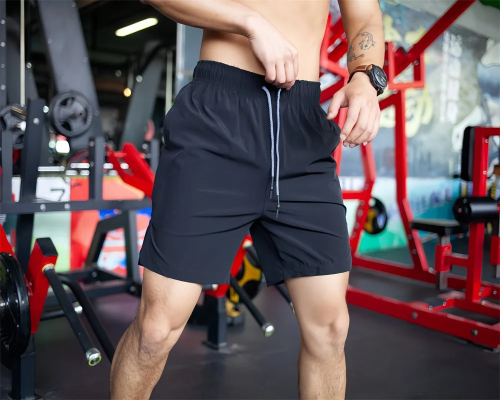Mens fitness shorts running jogging summer breathable mesh mens sports 250322