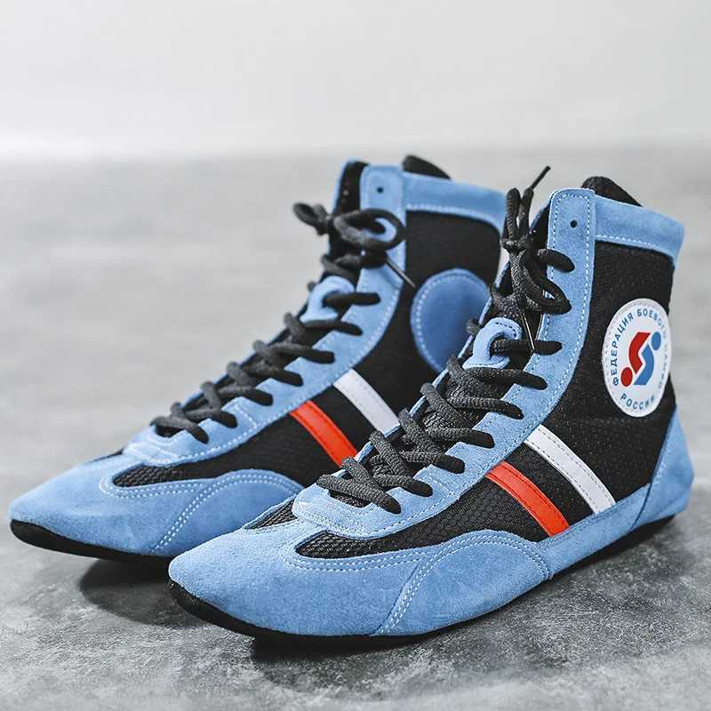 New Arrival Indoor soft soled wrestling shoes professional boxing and fighting leather sports shoes training and competition sports shoes Plus size 30