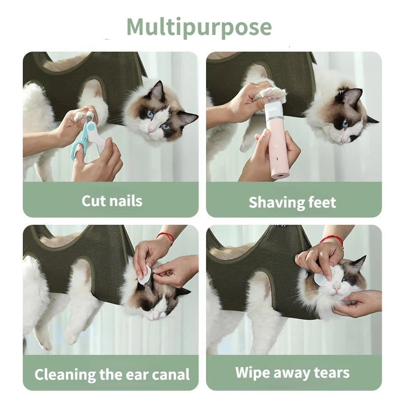 MADDEN Pet Grooming Hammock Helper Cat Dog Beauty Hammock Puppy Grooming Cuting Nails Hammock Tool Restraint Bag Pet Accessories 250326