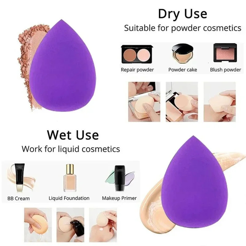 12Pcs Makeup Sponge Velvet Triangle Powder Puff Face Finger Puffs Mini Beauty Egg Liquid Foundation Tools Make Up Accessories 250317