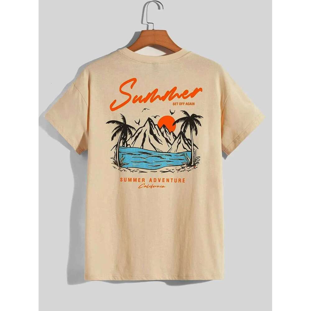 Men s summer cotton T shirt loose and fashionable suitable for sweating oversized top