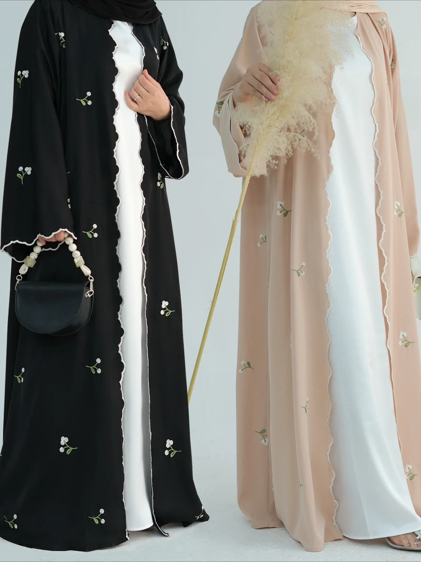 Eid al Fitr Muslim Abaya womens ed cardigan wool sweater Abayas Ramadan Morocco Dubai Jalabia Kaftan Vishidos Arab long robe 250326