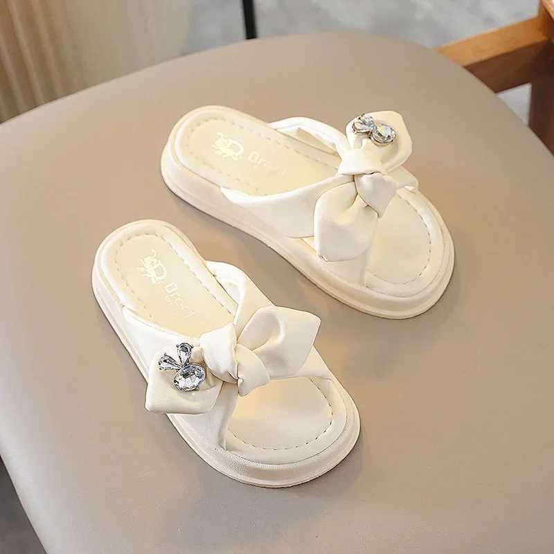 Slipper Childrens Family Slide Summer Girl Princess Outdoor Thick Bottom Flip Fashion Bow Childrens Family Slide Soft S25326