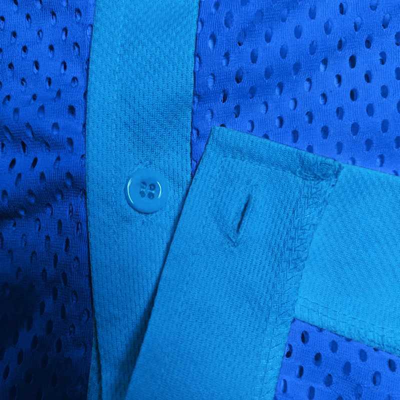 2 pieces of summer mens clothing - breathable mesh shirts with collar and button details matched with semi transparent shortsXJ250326