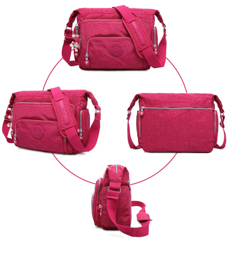 A4 Waterproof Mens Shoulder Messenger Bag Womens Ten Font Wallet Lightweight Blue Black Red Purple Green M1304 250326