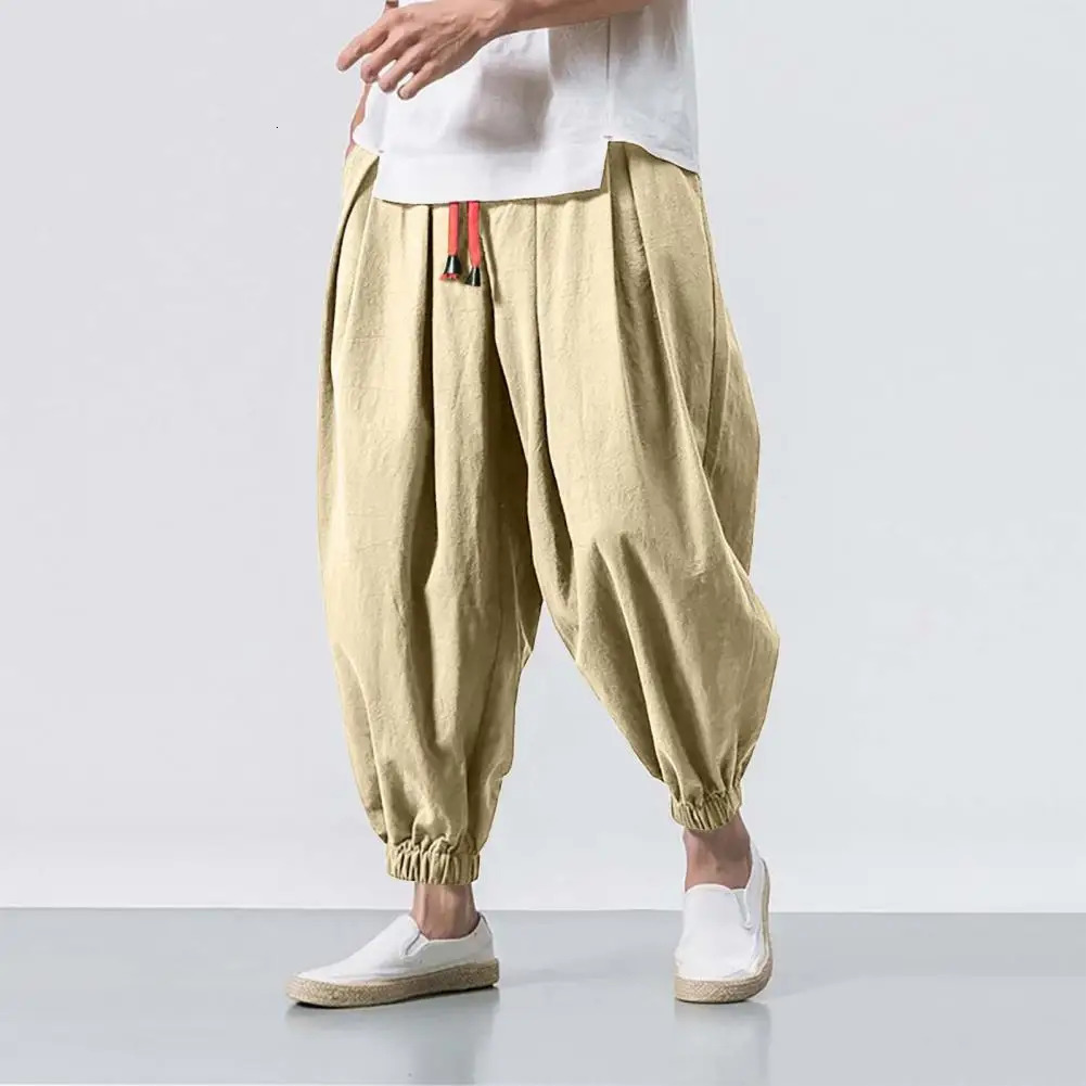 brushed harem pants mens loose jogging Japanese 250327