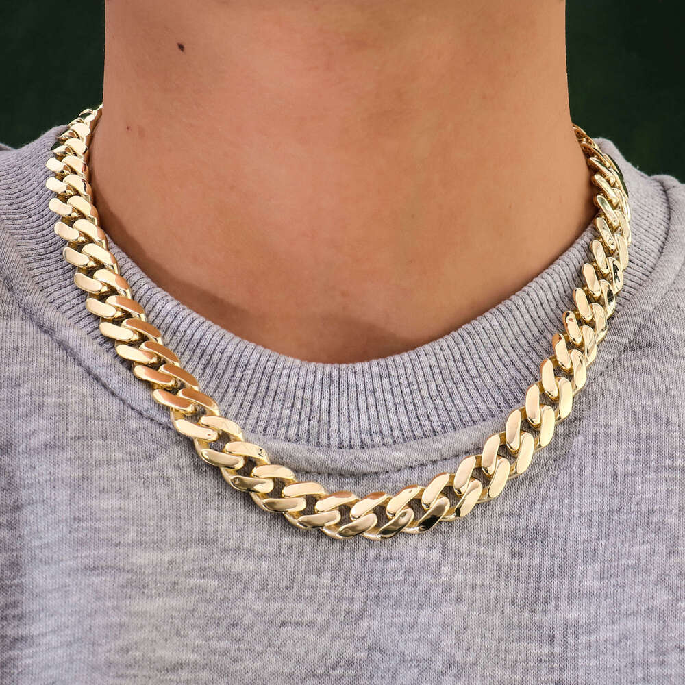 Custom Wholesale Price Cuban Link Chain Hip Hop Chain Mens Hip-hop Necklace DEF Vvs Moissanite Cuban Link Chain for Men