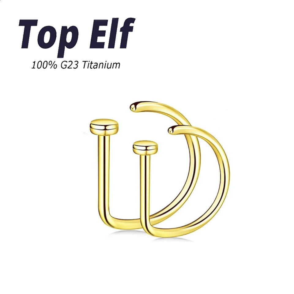 10pcs Women Men Fake Piercing Nose Ring Earrings Fashion Non Punk Jewelry Clip G23 Perforation Septum Nose Ring 250327