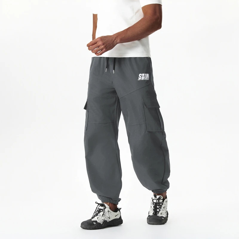 Hip Hop loose cargo pants mens fashionable jogging high street EU size casual streetwear spring and summer drag 250327