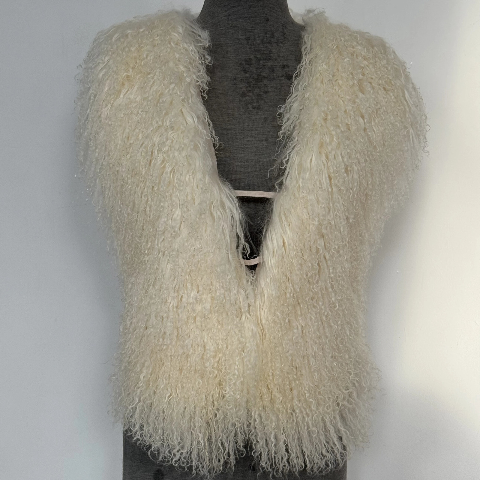 Home>Products>Street Clothing>Genuine Mongolian Sheepskin Half Sleeve Fur Vest 250326