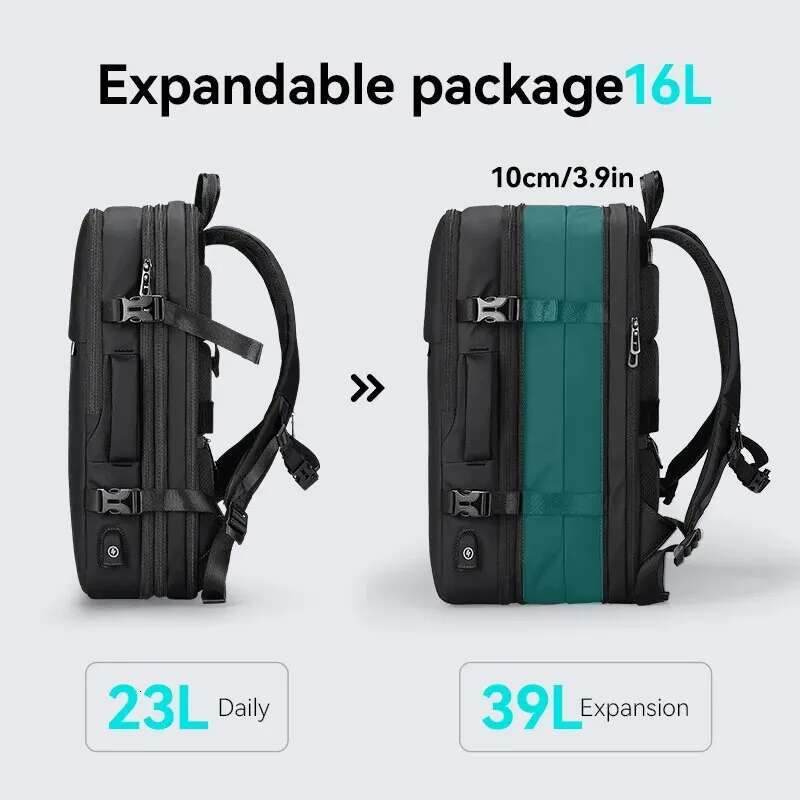 MARK RYDEN Large Travel Men Multi-Functional 39L Expandable Aire Approved 17.3Inch Laptop Backpack Ykk Zipper