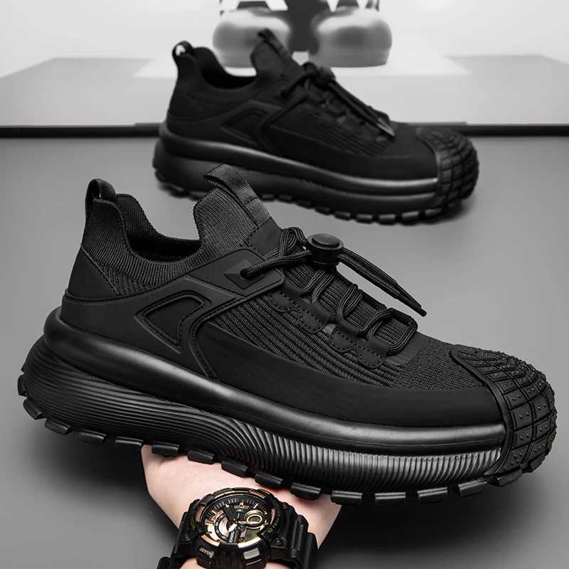 2025 mens outdoor waterproof camping anti slip sports shoes for hiking mens casual lightweight lace walking shoes Y250325