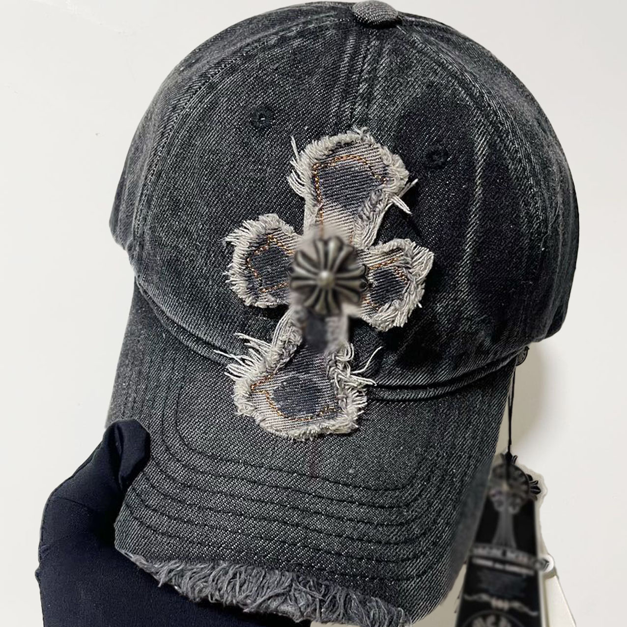 Fashion chrome Hat Women's Cowboy baseball Cap Design Metal logo Patch duck Cap Men's Visor Adjustable tennis cap Trucker cap