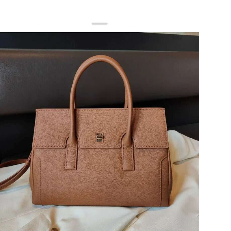 New Fashion Stylish First Layer Cowhide Leather Women Handbag Grey Large High-End Office Commuter Travel Tote Black