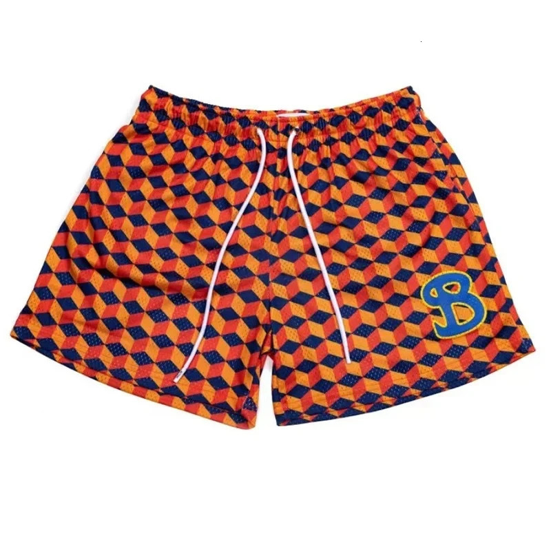 Fashionable casual shorts mens sweater trendy breathable quarter knee sports training basketball summer fitness 250326
