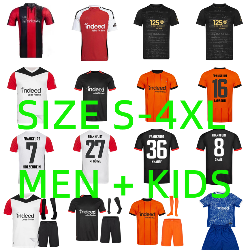 24 25 26 Eintracht Frankfurt Soccer Jerseys 2025 2026 Football Shirt EKITIKE MARMOUSH DINA EBIMBE KNAUFF M.GOTZE HINTEREGGER retro 1999 00 Football Uniform men kids