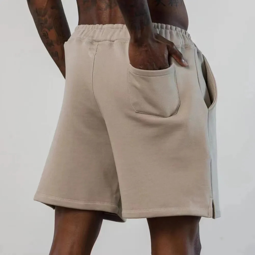 Summer mens shorts made of pure cotton casual four point jogging pants fitness gym training basketball 250326