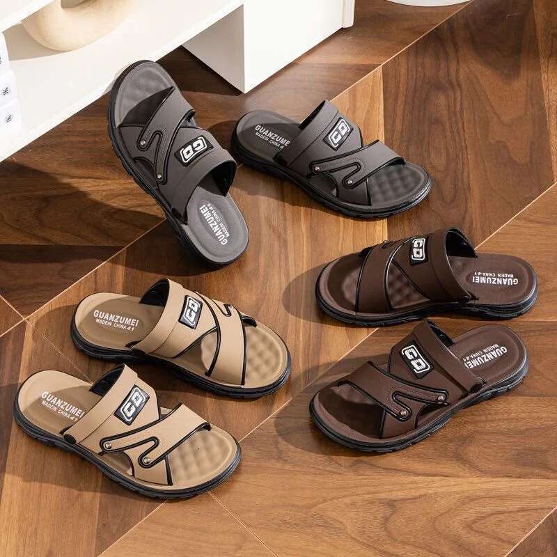 Sandals slip Versatile Beach Shoes New Summer Anti odor Dual purpose Men's Fashion Waterproof Cool Slippers