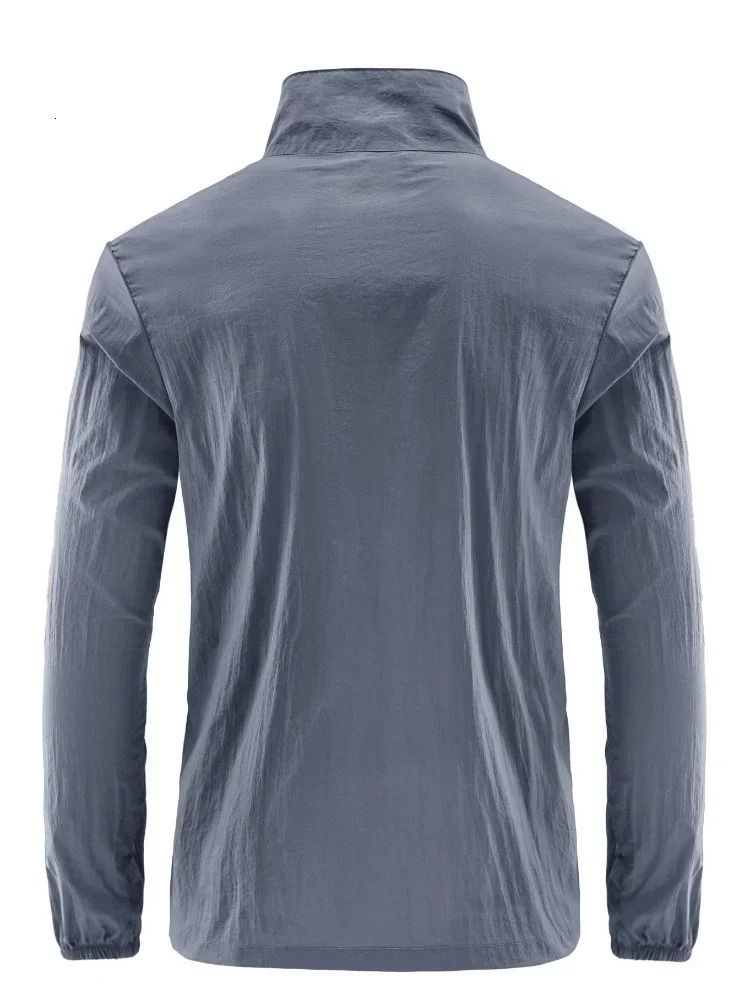 Summer mens sun protection leisure breathable sports windproof and waterproof ultrathin jacket outdoor fishing skin clothing 250327