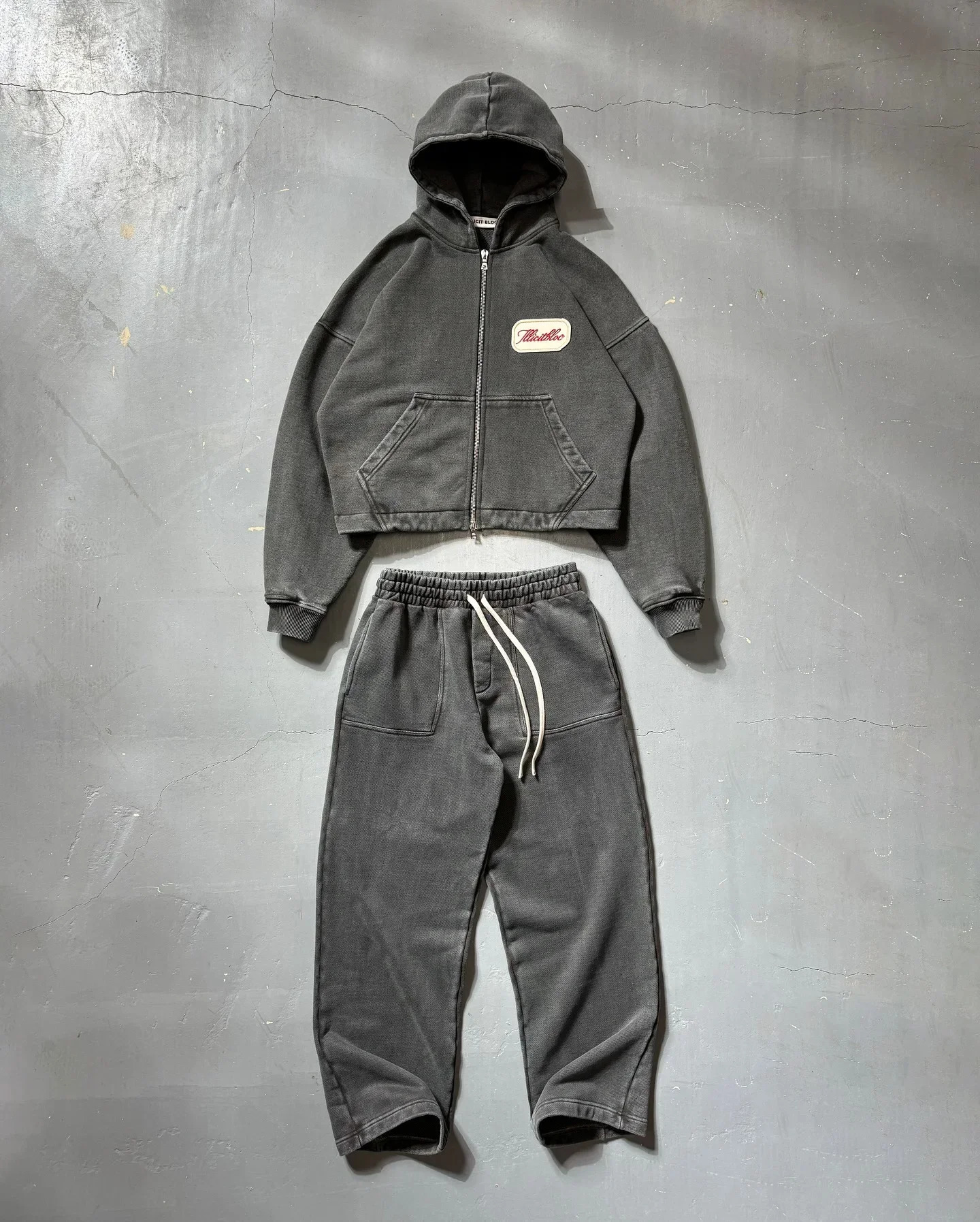 American Mens Two-Piece Fashion Retro Embroidered Cotton Zipper Sweatshirt Y2K Harajuku Joker Casual Jogging Suit Street Wear 250326