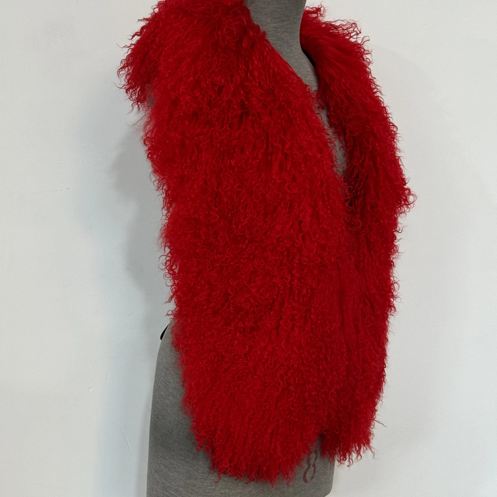 y Genuine Mongolian Sheepskin Coat Womens Woolen Leather Tank Top 250326