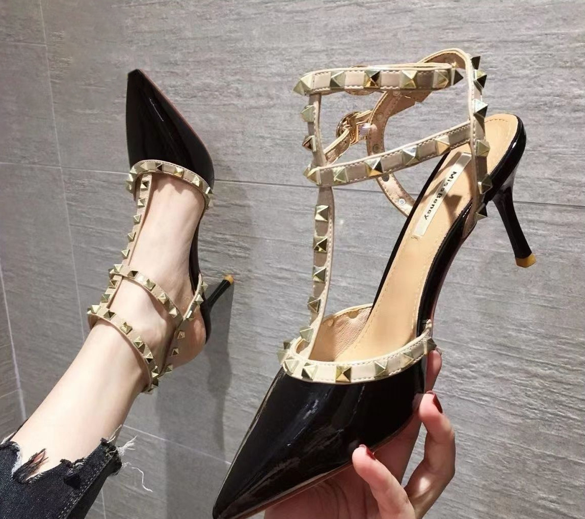Designer shoes free shipping women high heels black red white apricot antislip breathable comfortable indoor casual shoe Classics